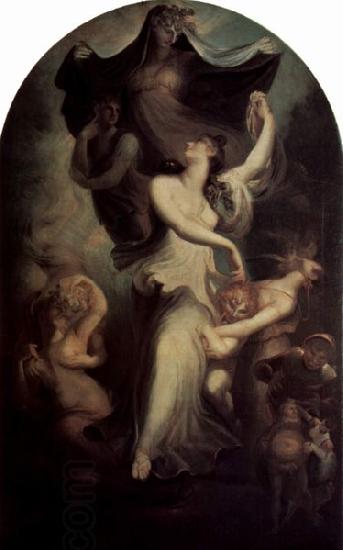 Heinrich Fussli Euphrosyne vor der Phantasie und der Temperantia China oil painting art